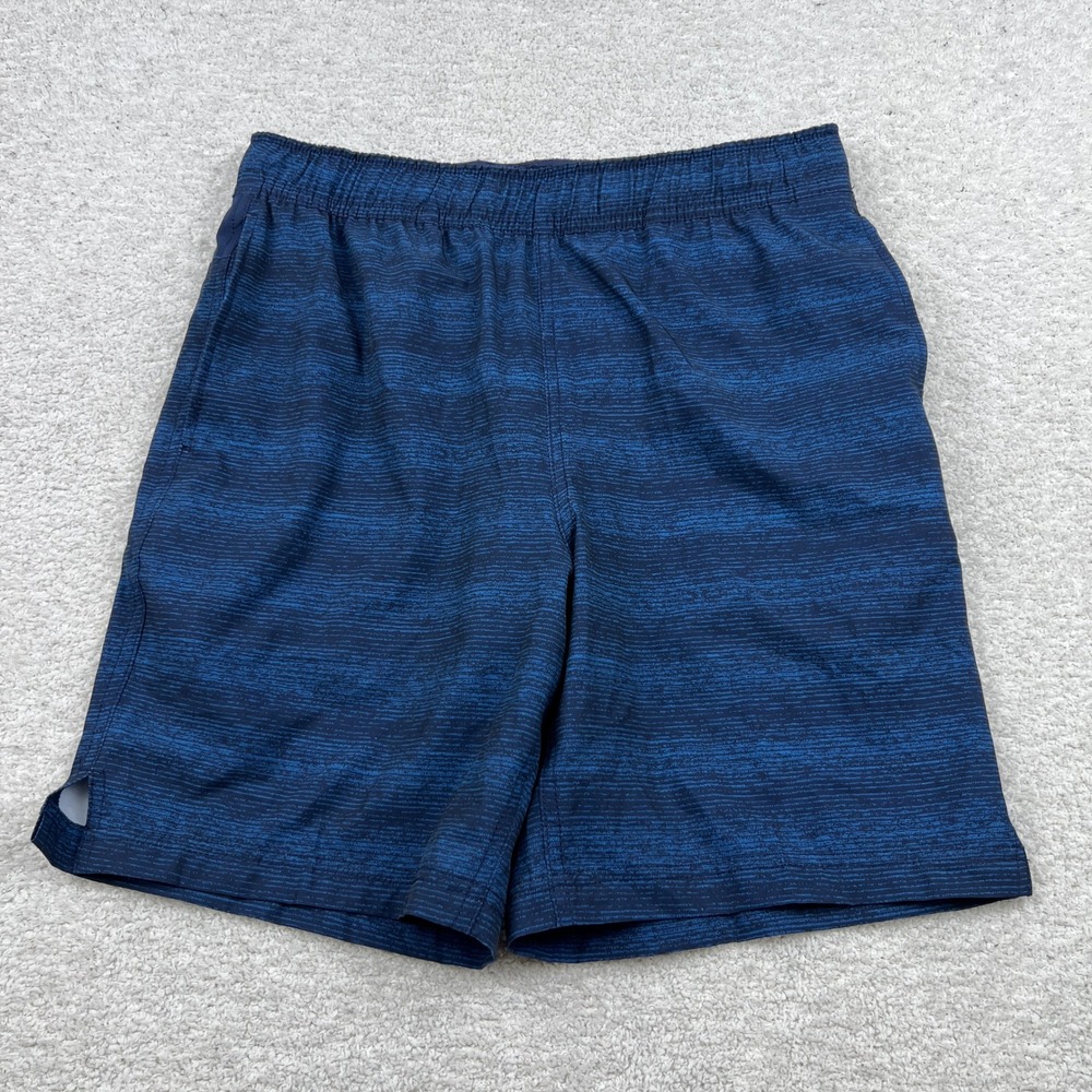 Speedo Mens Blue Space Dye Swim Trunks Board Shorts 7778082 Small 7 Inch Inseam